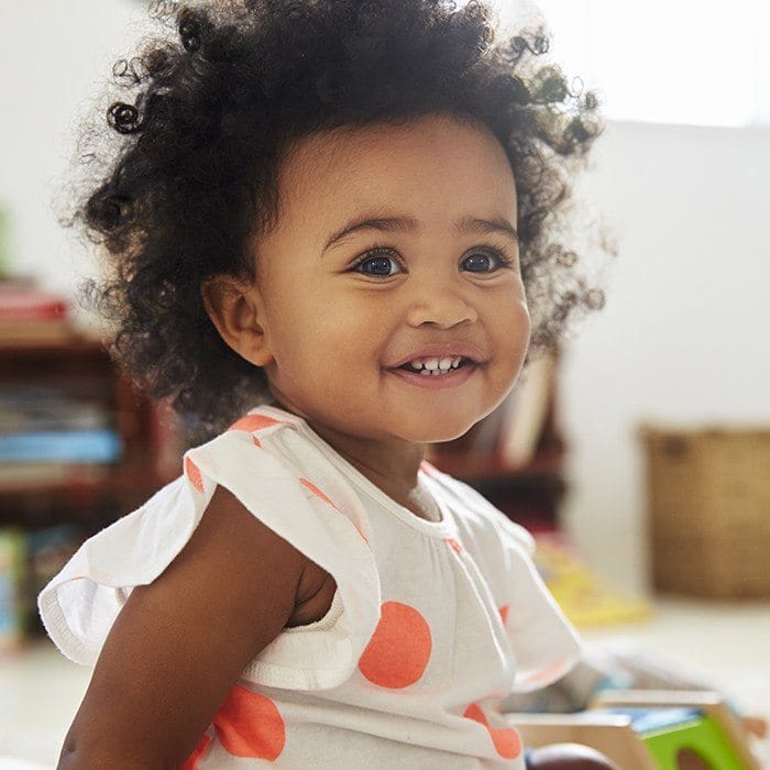 Toddler with healthy smile