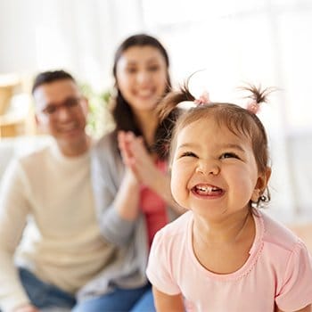 Laughing toddler