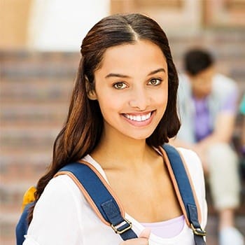 Teen girl with healthy smile
