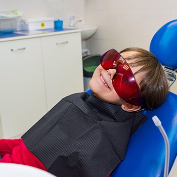 Child preparing for oral conscious sedation