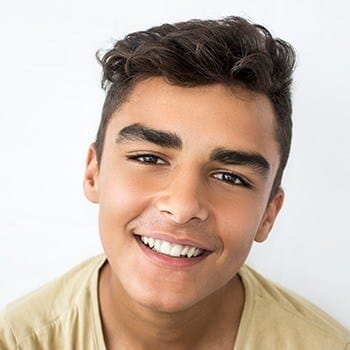 Teen boy with healthy smile